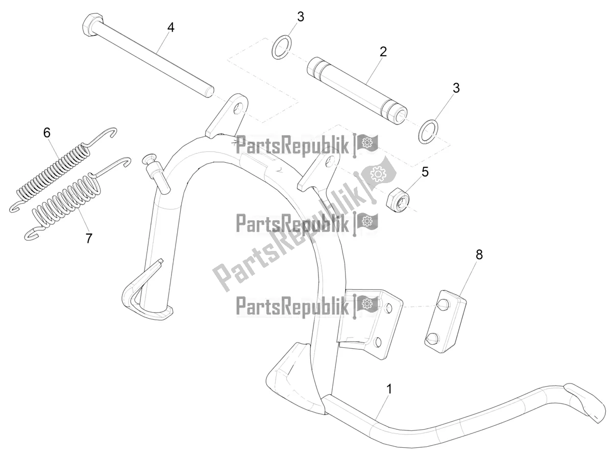 Toutes les pièces pour le Des Stands du Piaggio ZIP 50 4T 25 KM/H 2018