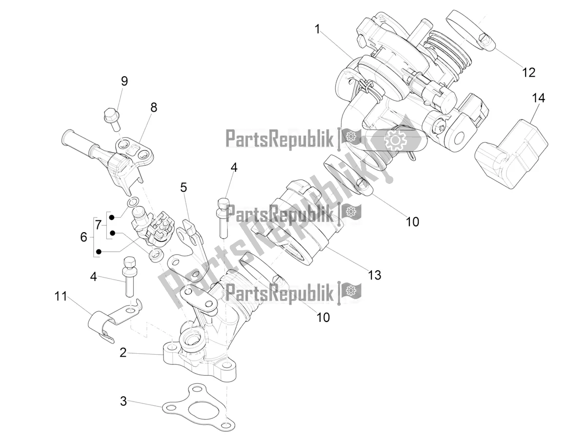 Toutes les pièces pour le Throttle Body - Injector - Induction Joint du Piaggio ZIP 50 4T 25 KM/H 2018