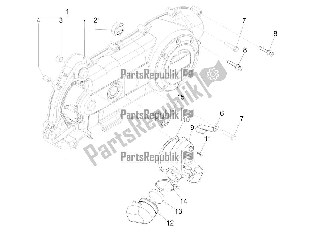 Toutes les pièces pour le Couvercle De Carter - Refroidissement Du Carter du Piaggio ZIP 50 4T 25 KM/H 2019