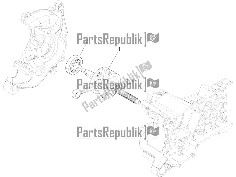 Todas as partes de Virabrequim do Piaggio ZIP 50 4T 25 KM/H 2019