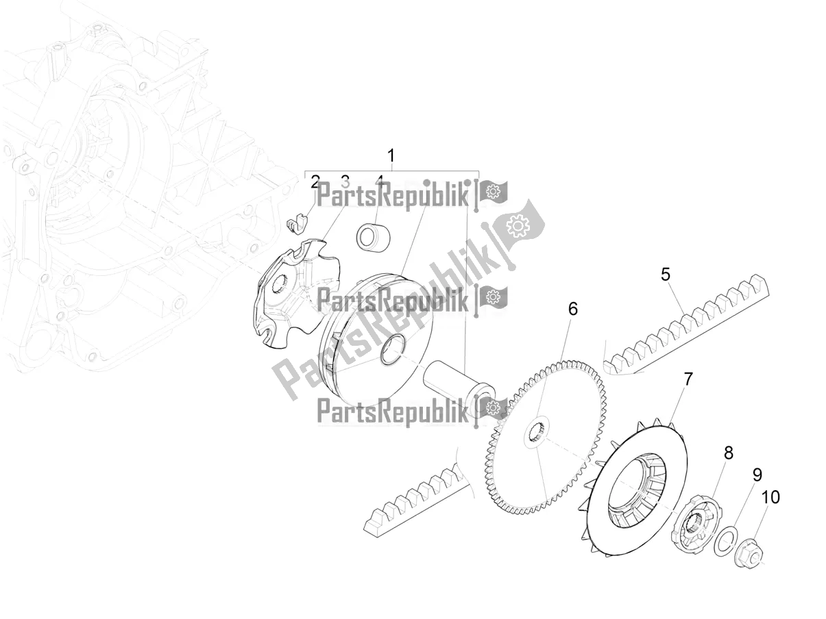 Toutes les pièces pour le Poulie Motrice du Piaggio ZIP 50 4T 25 KM/H 2019