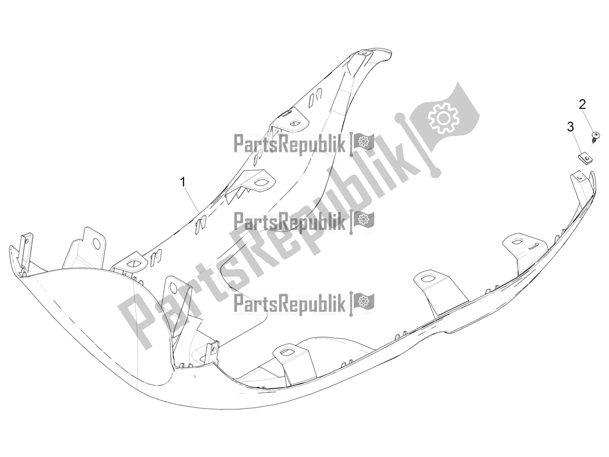 Toutes les pièces pour le Couvercle Latéral - Spoiler du Piaggio ZIP 50 4T 25 KM/H 2019