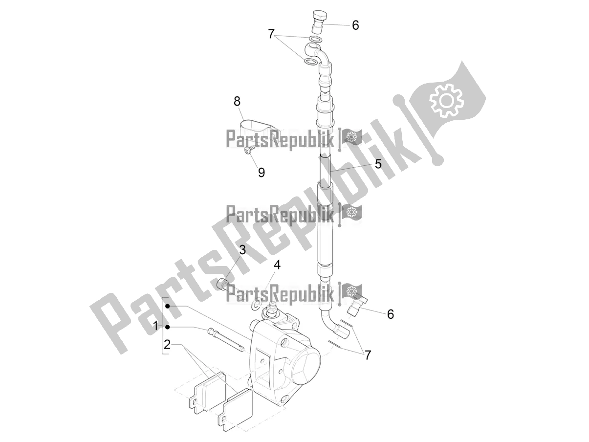 Todas las partes para Tubos De Frenos - Pinzas de Piaggio ZIP 50 4T 25 KM/H 2020