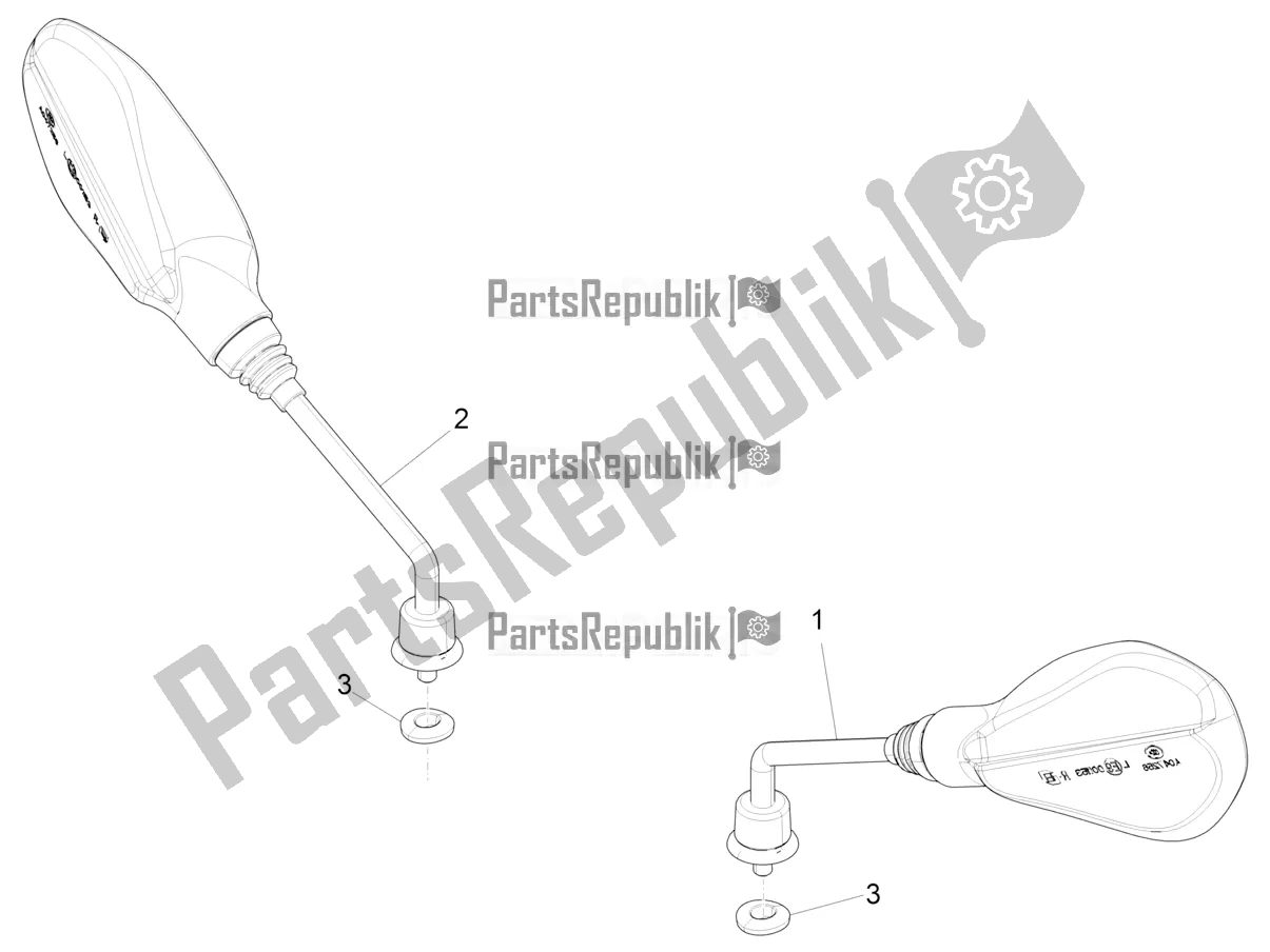 Todas las partes para Espejo / S De Conducción de Piaggio ZIP 50 4T 25 KM/H 2020