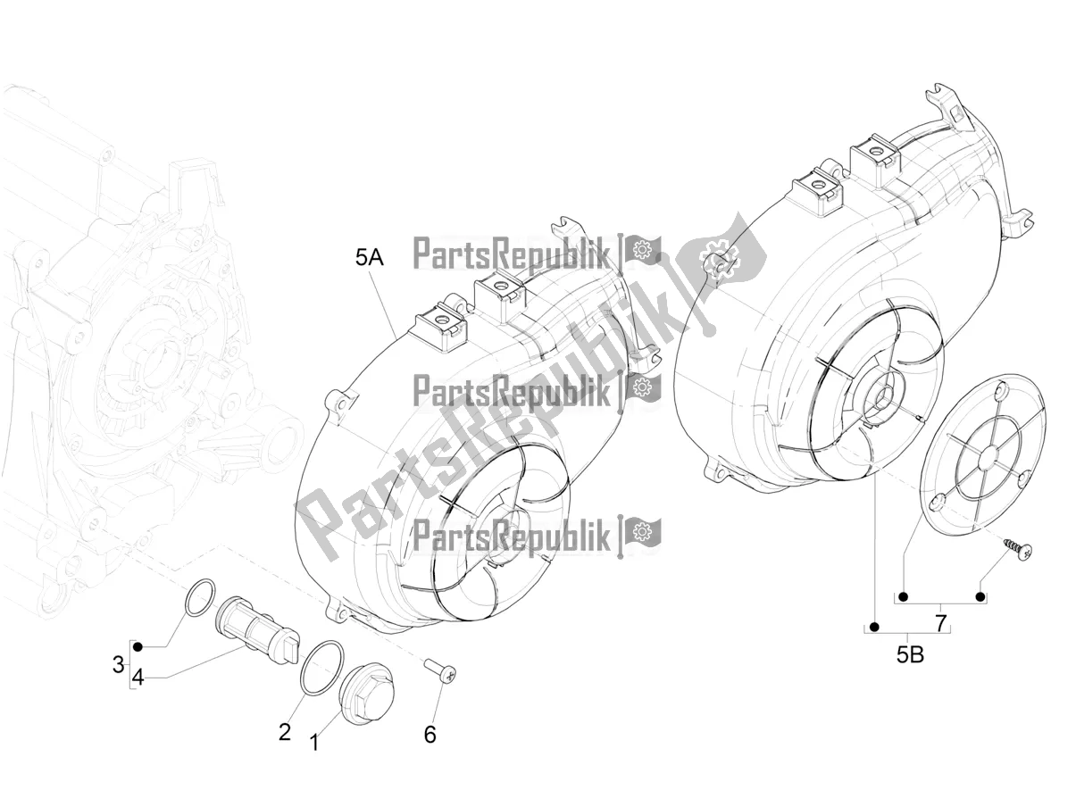 Todas las partes para Cubierta Del Volante Magneto - Filtro De Aceite de Piaggio ZIP 50 4T 25 KM/H 2020