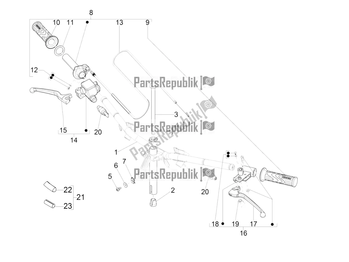 Todas las partes para Manillar - Master Cil. De Piaggio ZIP 50 4T 25 KM/H 2020