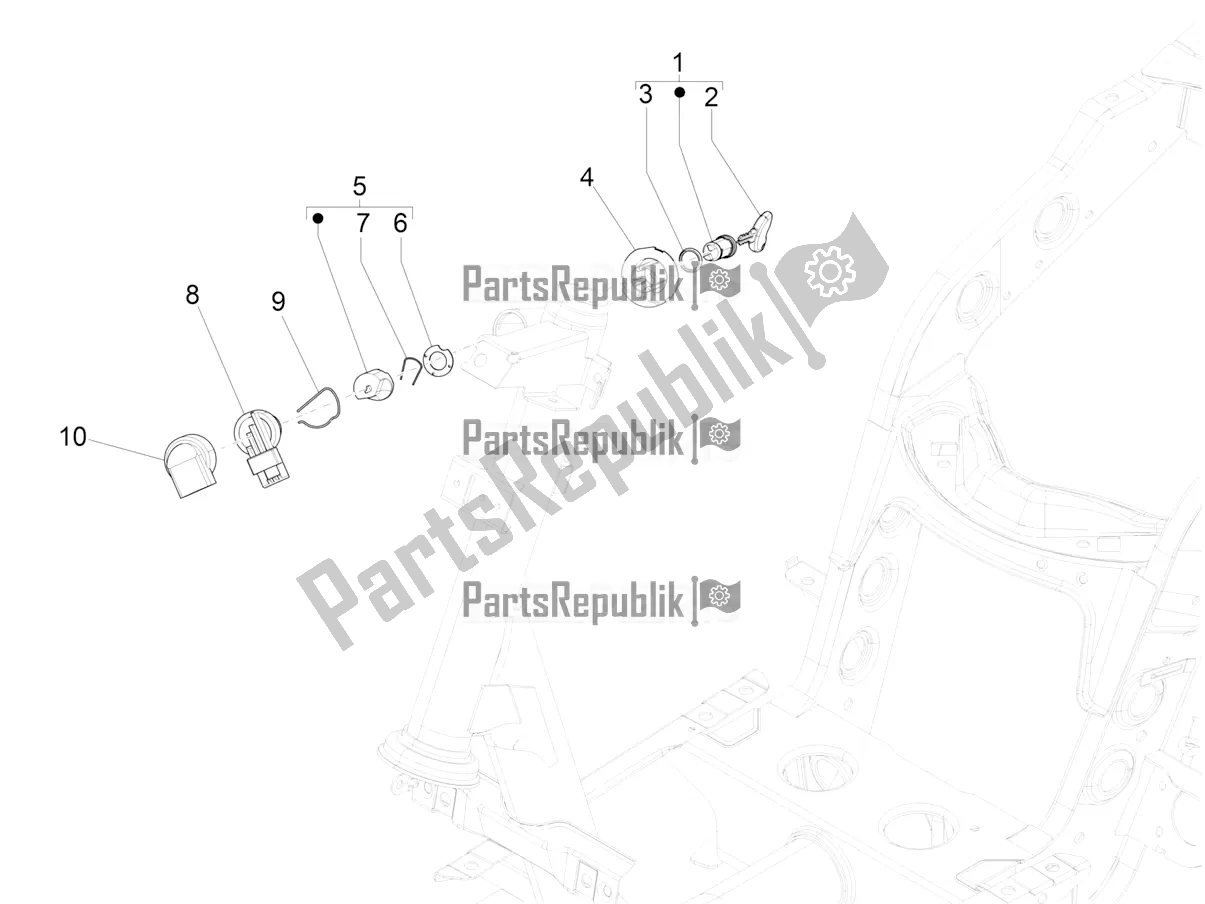 Todas las partes para Cerraduras de Piaggio ZIP 50 4T 25 KM/H 2020