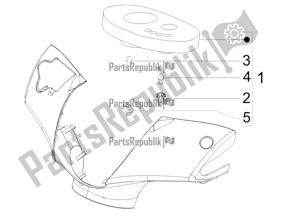 All parts for the Meter Combination - Cruscotto of the Piaggio ZIP 50 4T 25 KM/H 2020