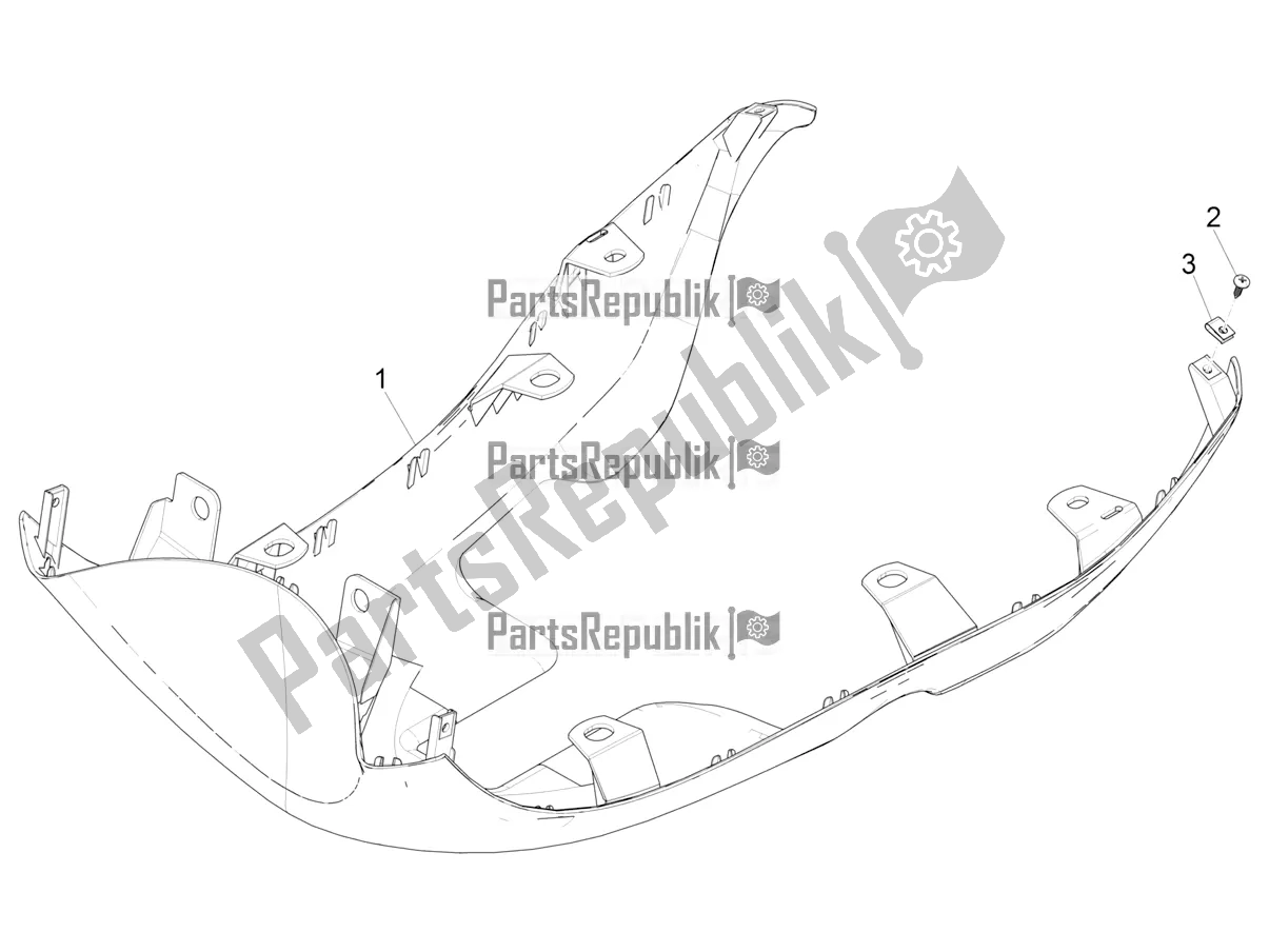 Todas las partes para Cubierta Lateral - Alerón de Piaggio ZIP 50 4T 25 KM/H 2020