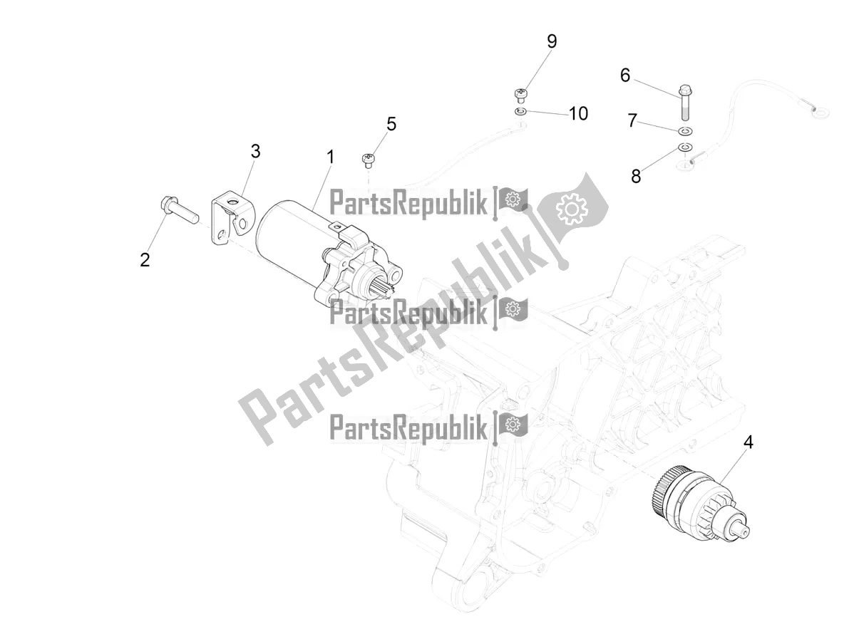 Todas las partes para Stater - Arranque Eléctrico de Piaggio ZIP 50 4T 25 KM/H 2020