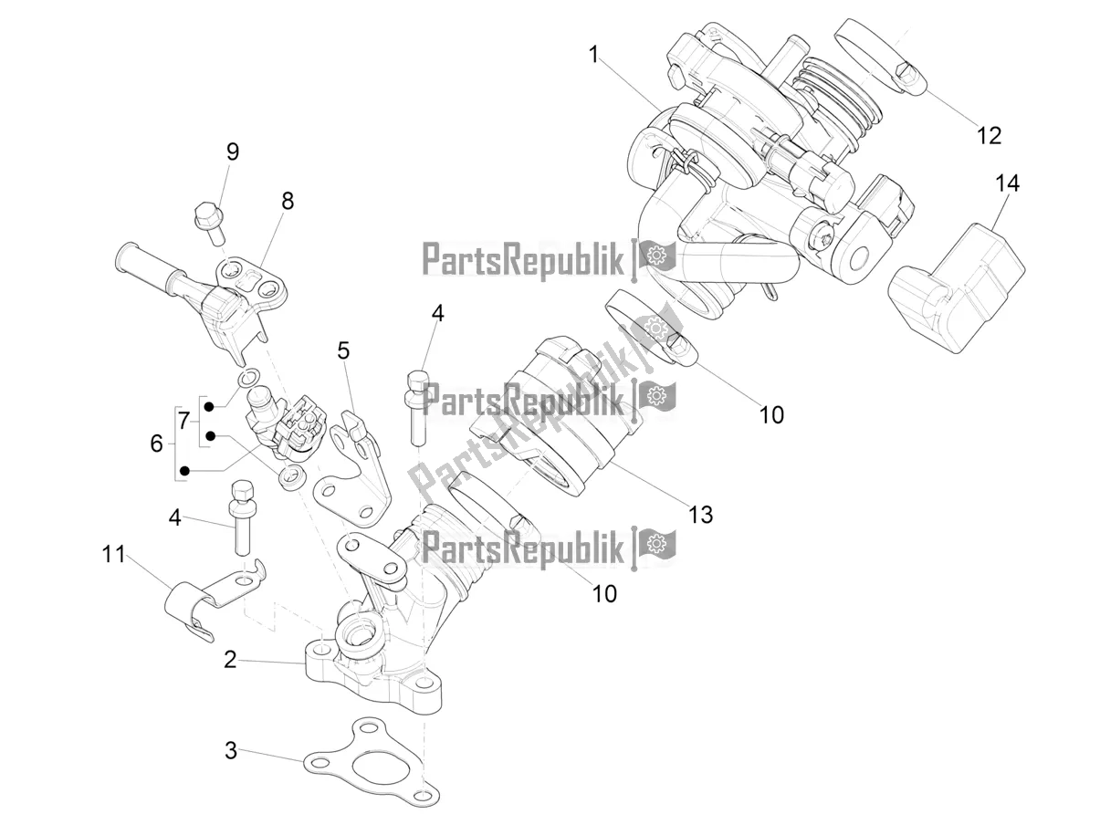 Todas las partes para Throttle Body - Injector - Induction Joint de Piaggio ZIP 50 4T 25 KM/H 2020