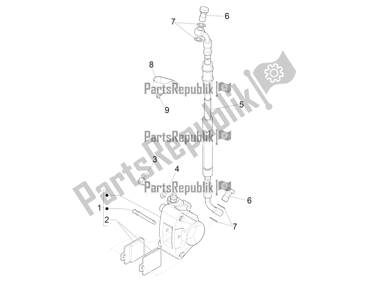 Toutes les pièces pour le Tuyaux De Freins - étriers du Piaggio ZIP 50 4T 25 KM/H 2021