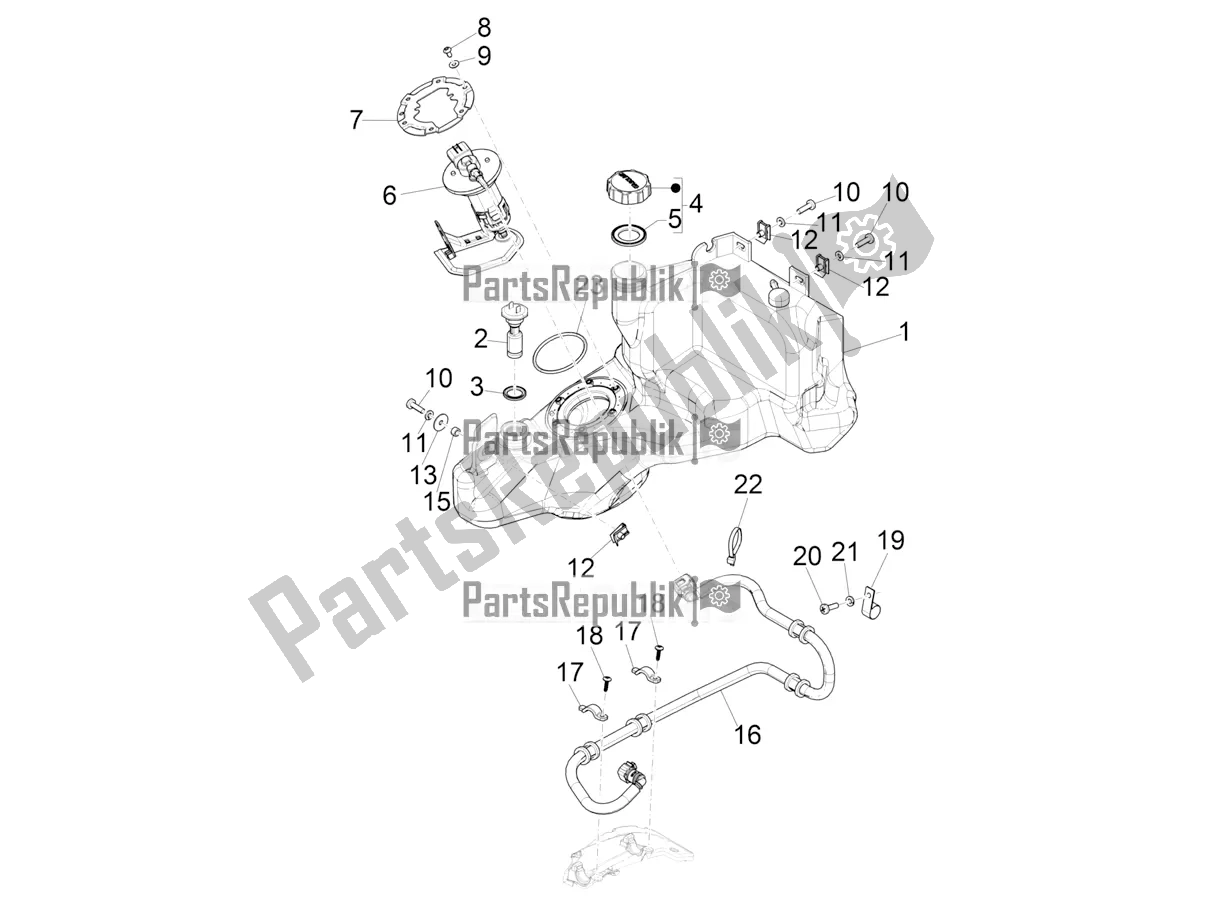Toutes les pièces pour le Réservoir D'essence du Piaggio ZIP 50 4T 25 KM/H 2021