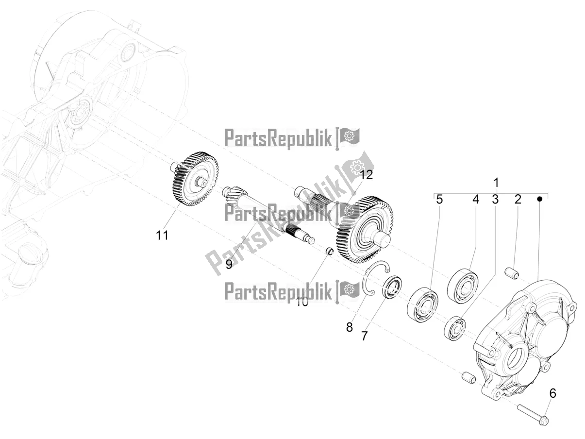 Todas as partes de Unidade De Redução do Piaggio ZIP 50 4T 25 KM/H 2021