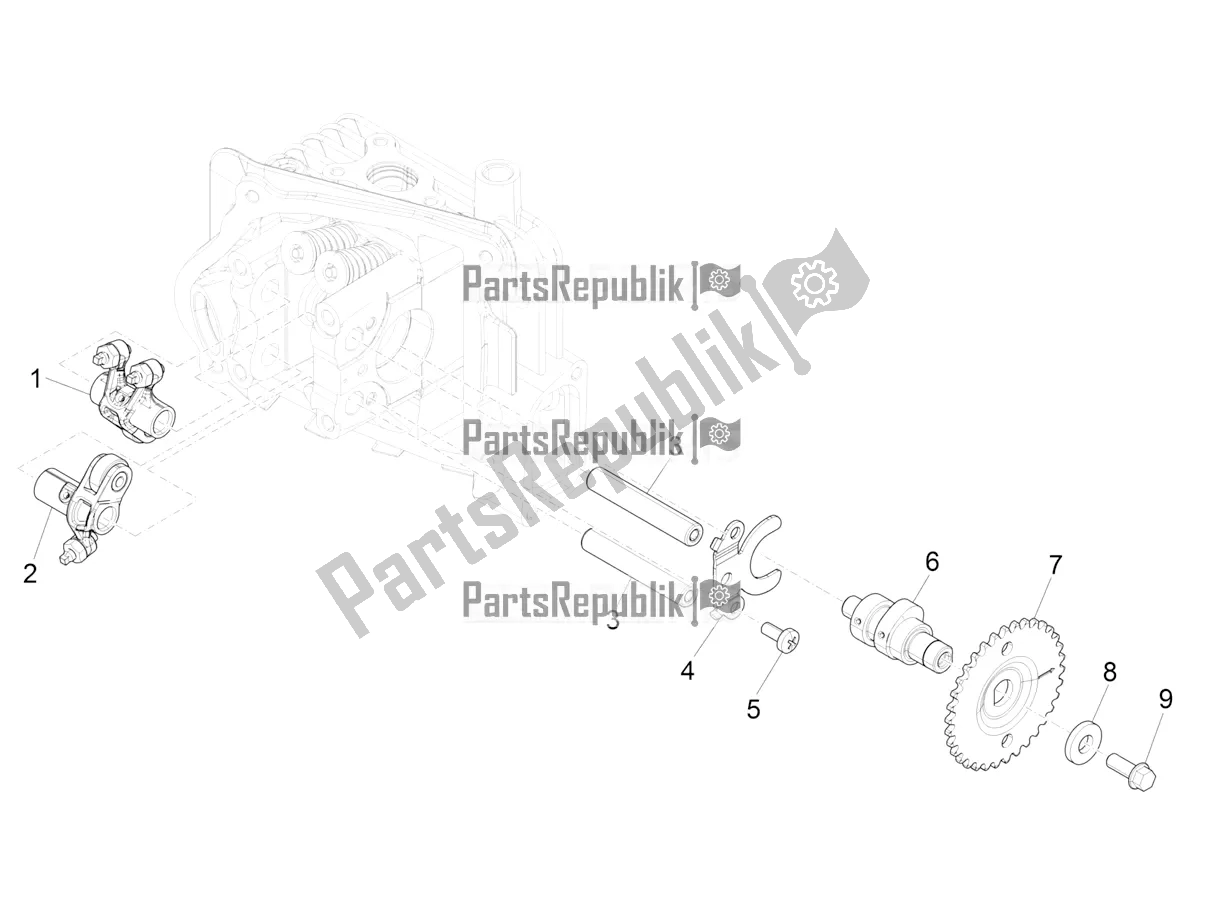 Todas as partes de Unidade De Suporte De Alavancas Oscilantes do Piaggio ZIP 50 4T 25 KM/H 2021