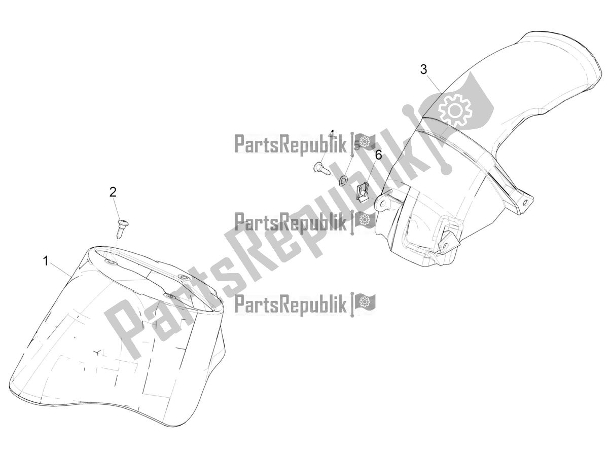 Tutte le parti per il Passaruota - Parafango del Piaggio ZIP 50 4T 25 KM/H 2021