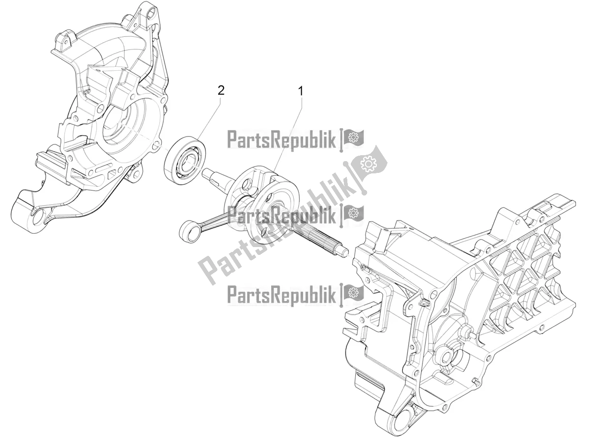 All parts for the Crankshaft of the Piaggio ZIP 50 4T 25 KM/H 2022