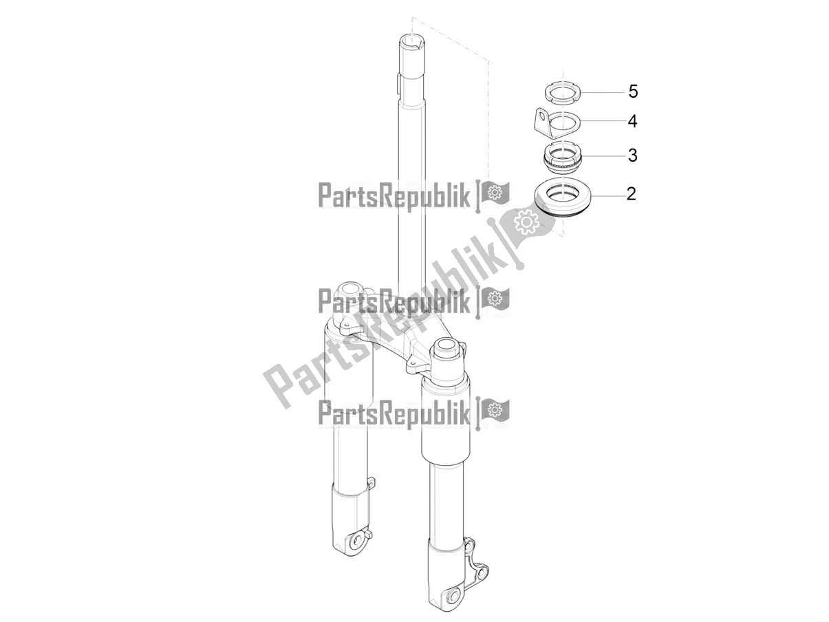 Tutte le parti per il Forcella / Tubo Sterzo - Unità Cuscinetto Sterzo del Piaggio ZIP 50 4T 25 KM/H 2022