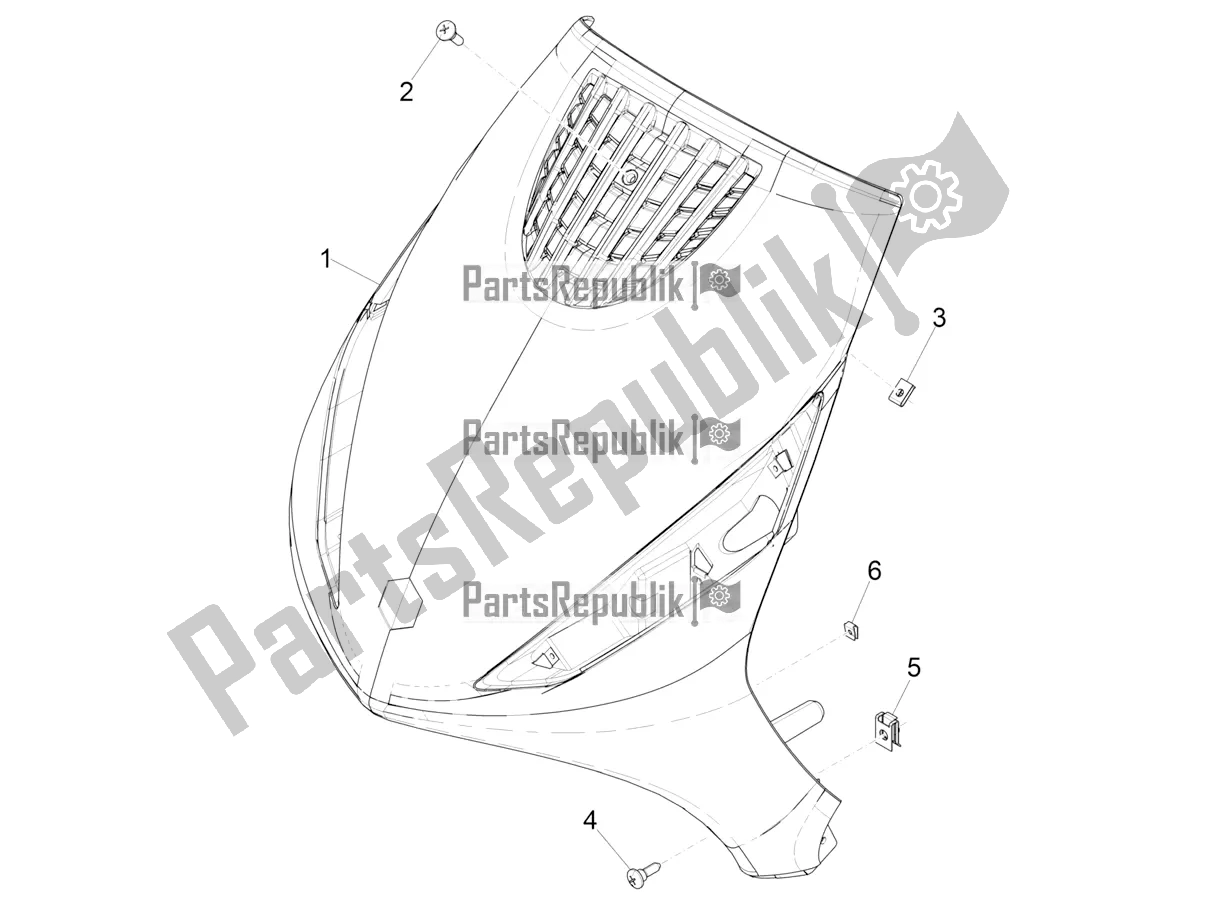 Toutes les pièces pour le Bouclier Avant du Piaggio ZIP 50 4T 25 KM/H 2022