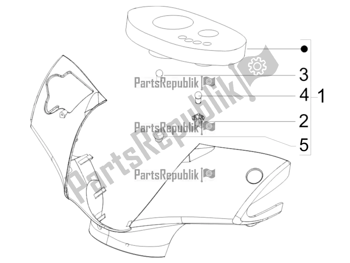 All parts for the Meter Combination - Cruscotto of the Piaggio ZIP 50 4T 25 KM/H 2022