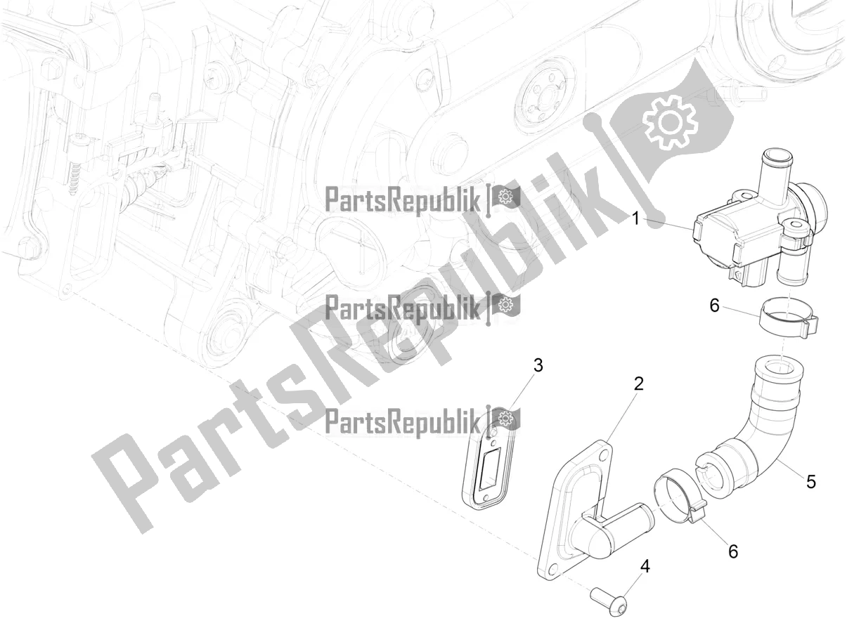 Alle onderdelen voor de Secundaire Luchtkast van de Piaggio ZIP 50 4T 25 KM/H 2022