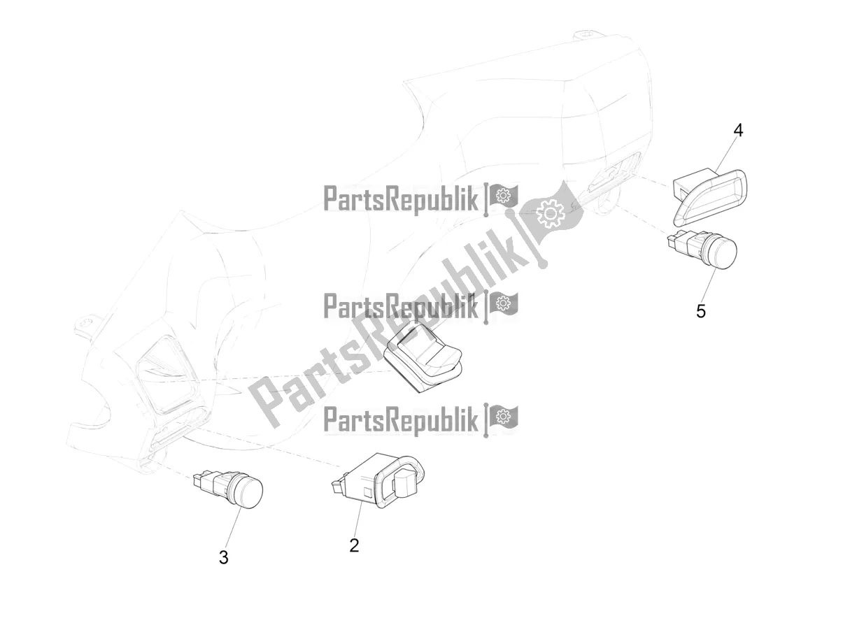 All parts for the Selectors - Switches - Buttons of the Piaggio ZIP 50 4T 25 KM/H 2022