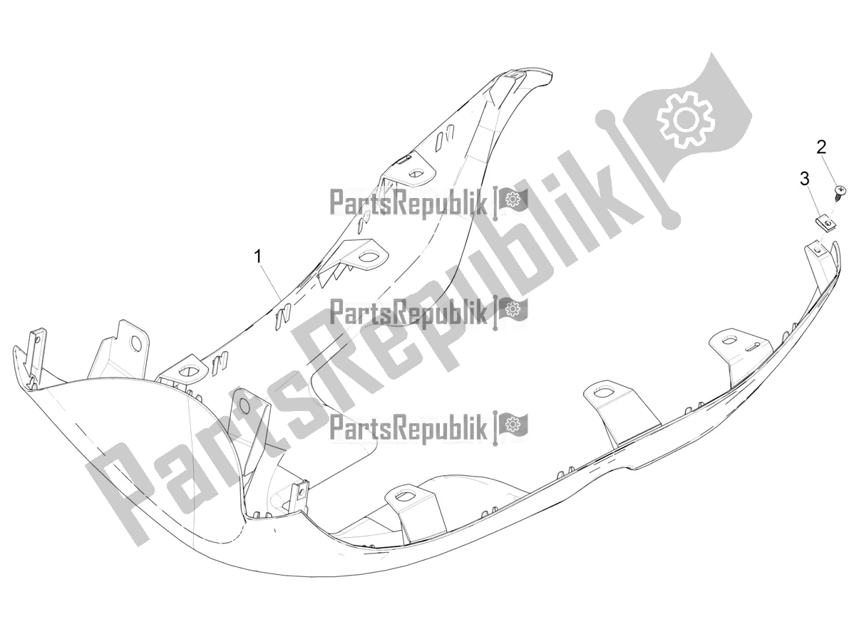 Todas las partes para Cubierta Lateral - Alerón de Piaggio ZIP 50 4T 25 KM/H 2022