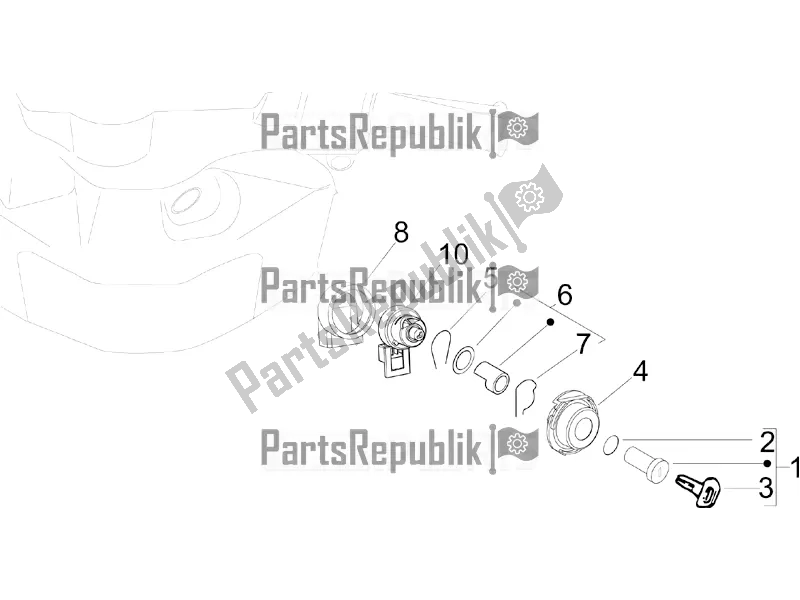 Toutes les pièces pour le Serrures du Piaggio ZIP 50 4T 2016