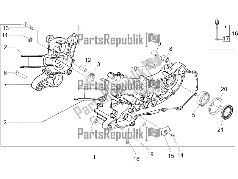 Toutes les pièces pour le Carter du Piaggio ZIP 50 4T 2017