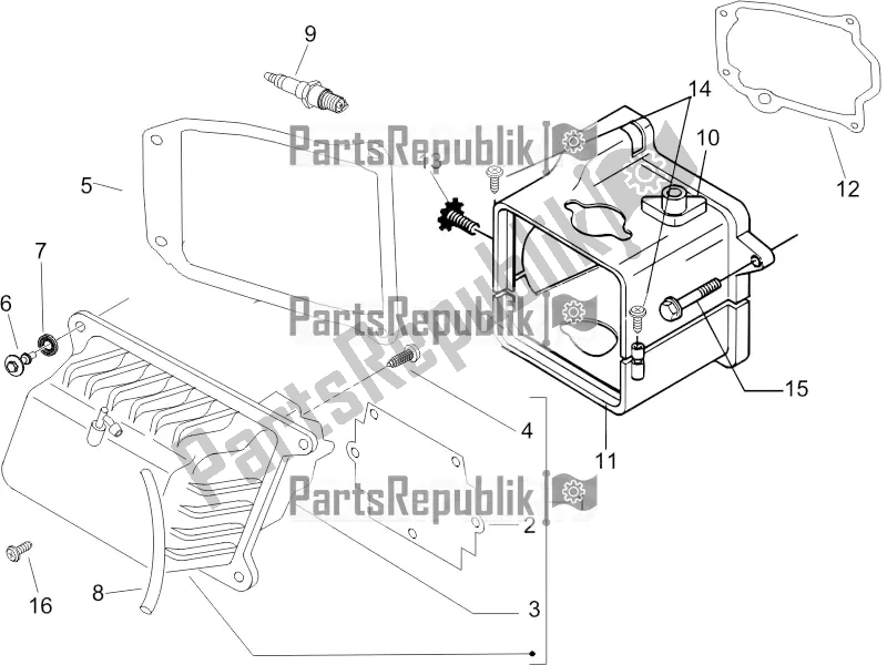 Toutes les pièces pour le Le Couvre-culasse du Piaggio ZIP 50 4T 2017