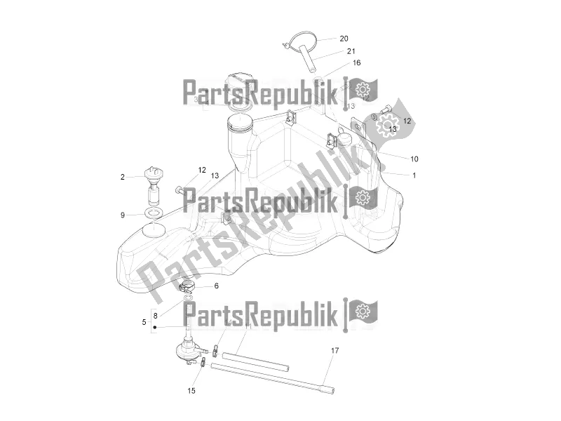 Todas las partes para Depósito De Combustible de Piaggio ZIP 50 4T 2017