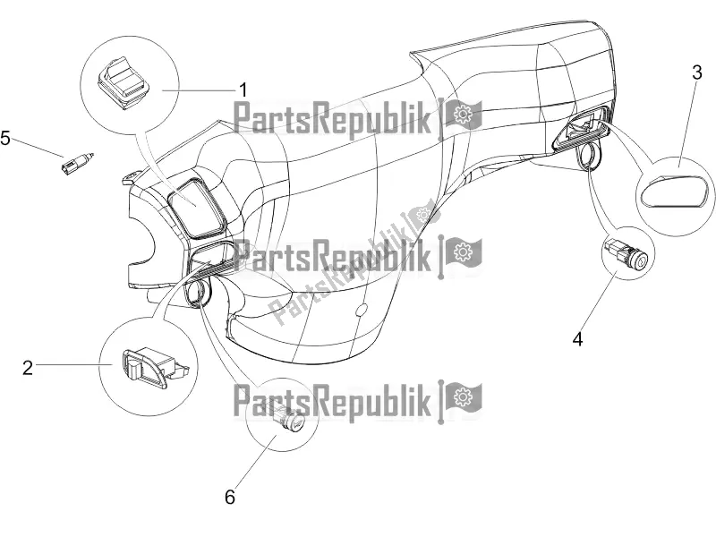 Todas las partes para Selectores - Interruptores - Botones de Piaggio ZIP 50 4T 2017