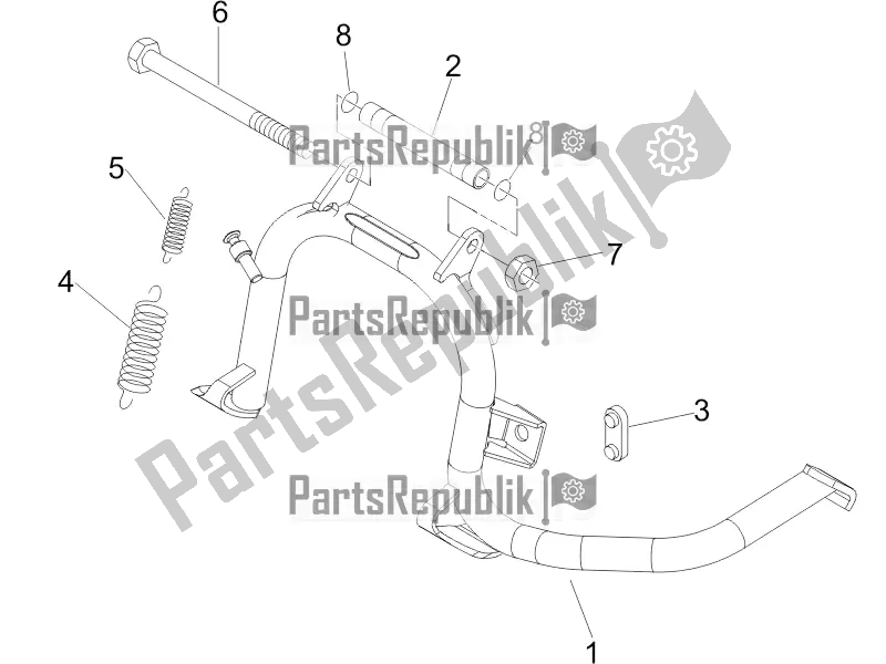 Toutes les pièces pour le Des Stands du Piaggio ZIP 50 4T 2017