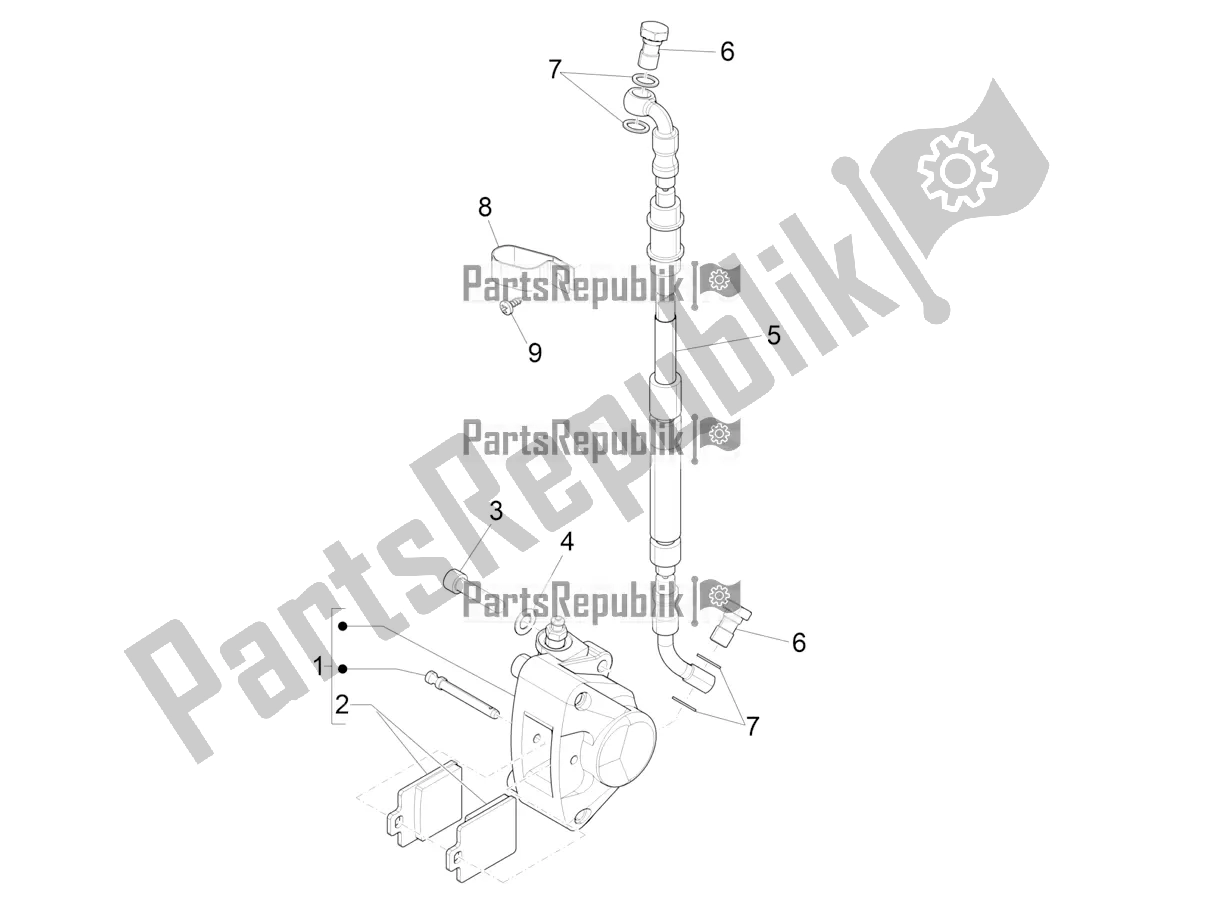 Wszystkie części do Przewody Hamulcowe - Zaciski Piaggio ZIP 50 4T 2018