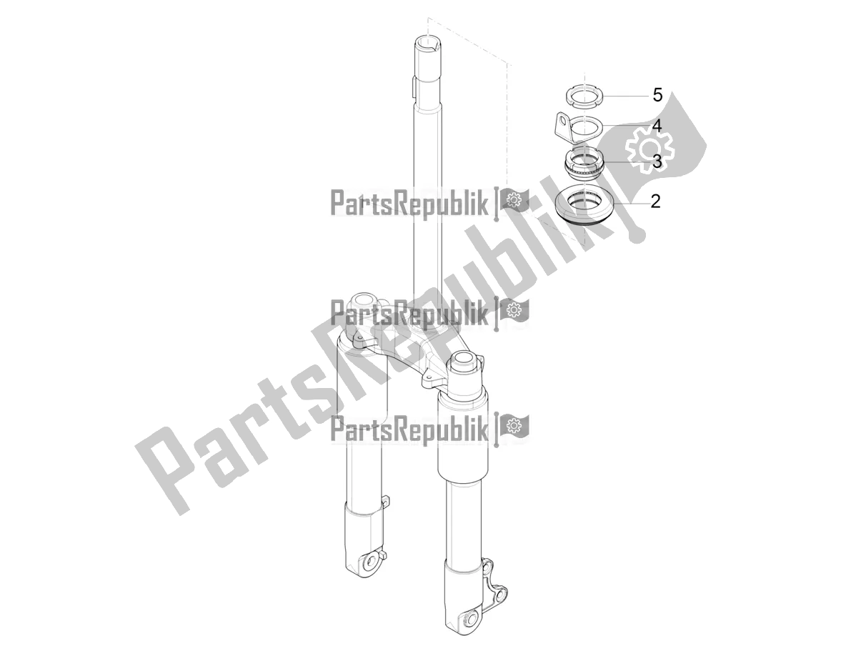 Todas las partes para Horquilla / Tubo De Dirección - Unidad De Rodamiento De Dirección de Piaggio ZIP 50 4T 2018