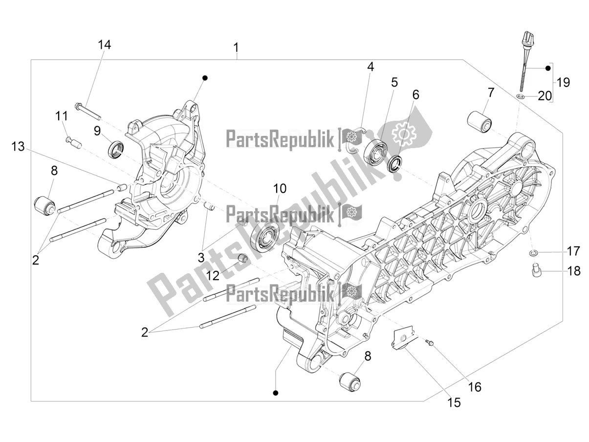 Toutes les pièces pour le Carter du Piaggio ZIP 50 4T 2019