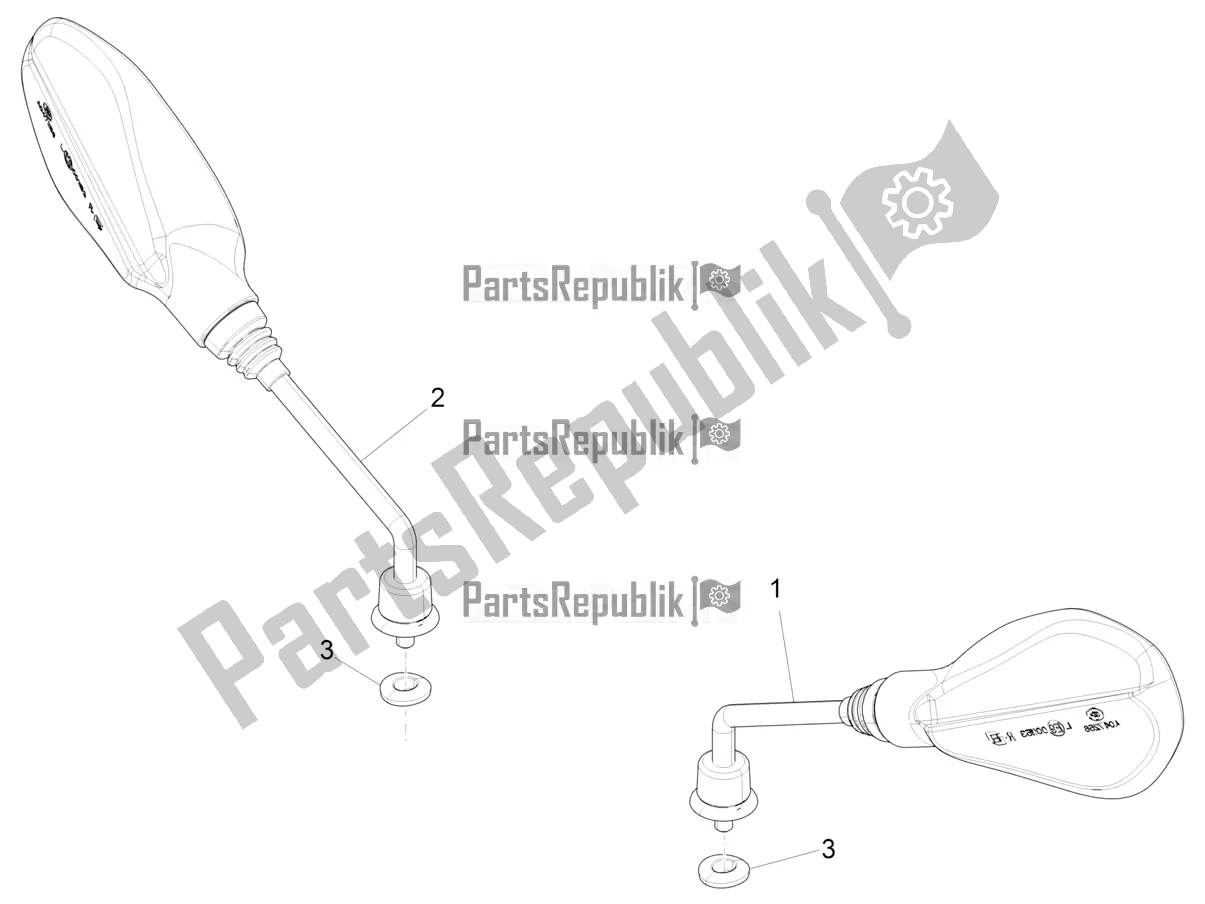 Toutes les pièces pour le Miroir (s) De Conduite du Piaggio ZIP 50 4T 2019