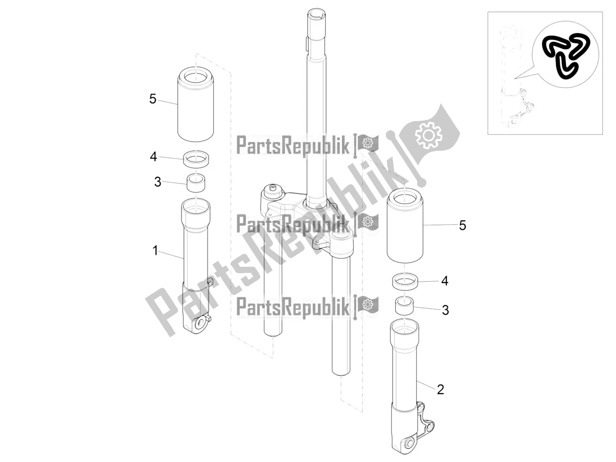 Toutes les pièces pour le Composants De La Fourche (wuxi Top) du Piaggio ZIP 50 4T 2019