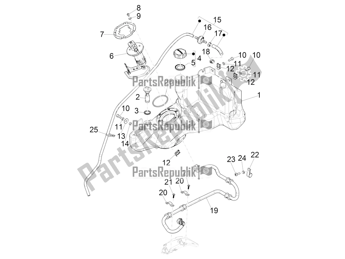 Toutes les pièces pour le Réservoir D'essence du Piaggio ZIP 50 4T 2019