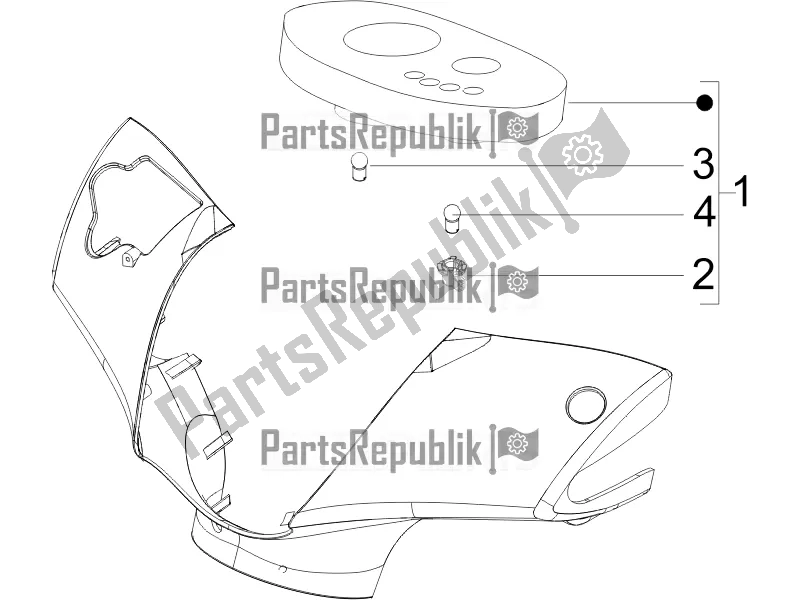 Toutes les pièces pour le Combinaison De Compteurs - Cruscotto du Piaggio ZIP 50 4T 2019