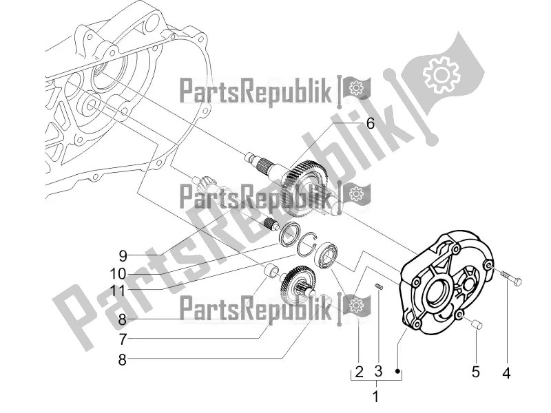 Toutes les pièces pour le Unité De Réduction du Piaggio ZIP 50 4T 2019