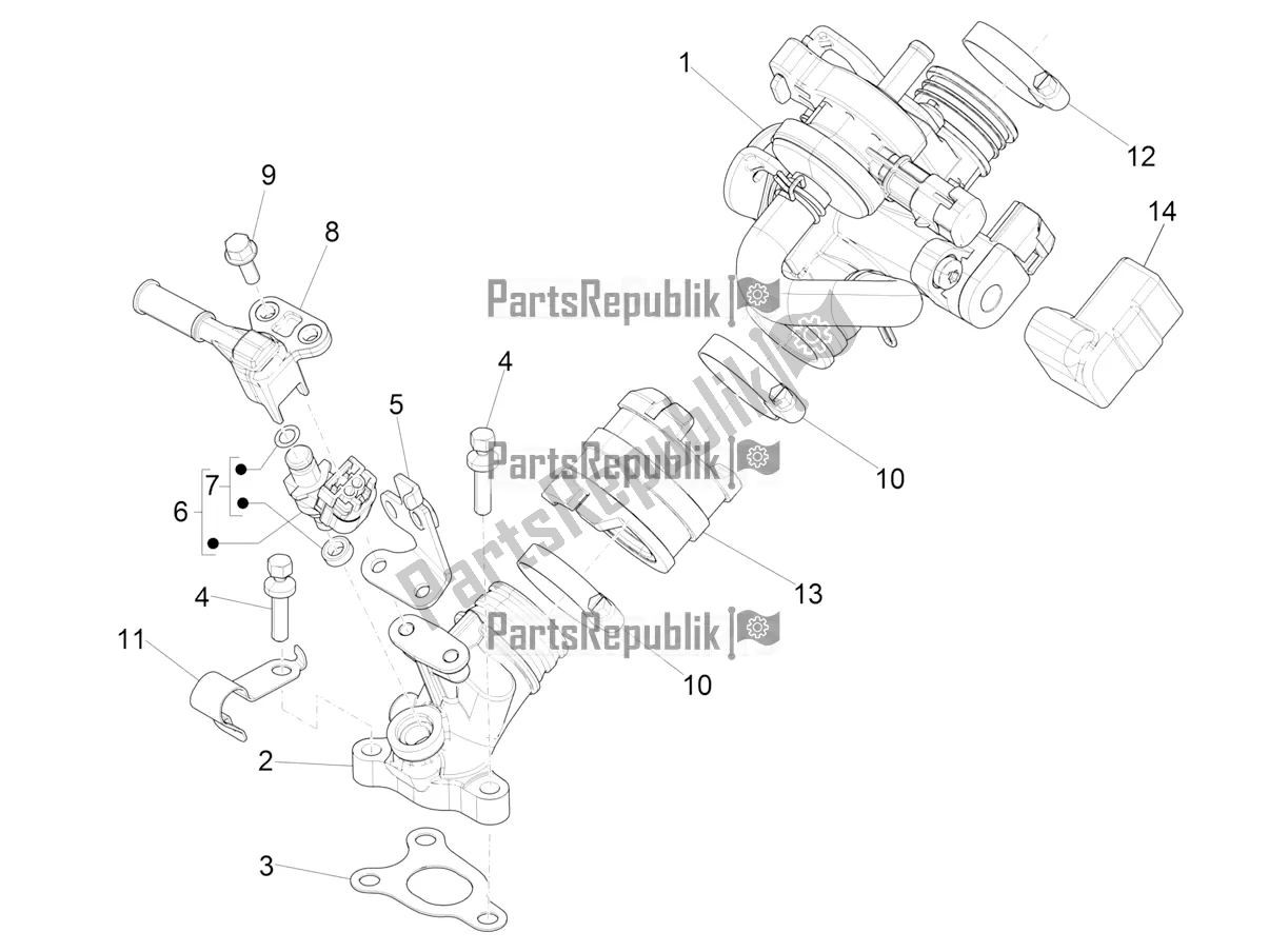 Toutes les pièces pour le Throttle Body - Injector - Induction Joint du Piaggio ZIP 50 4T 2019