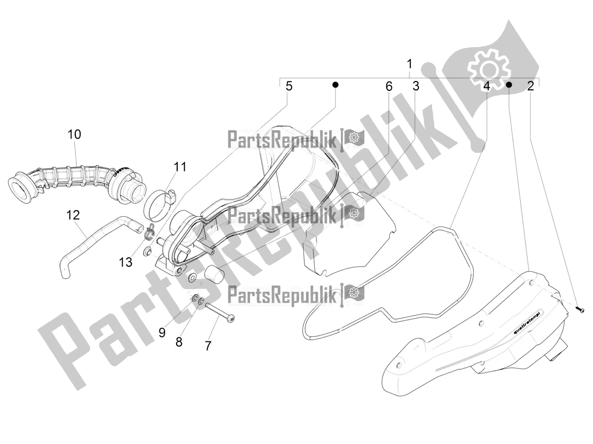 Toutes les pièces pour le Filtre à Air du Piaggio ZIP 50 4T 2020