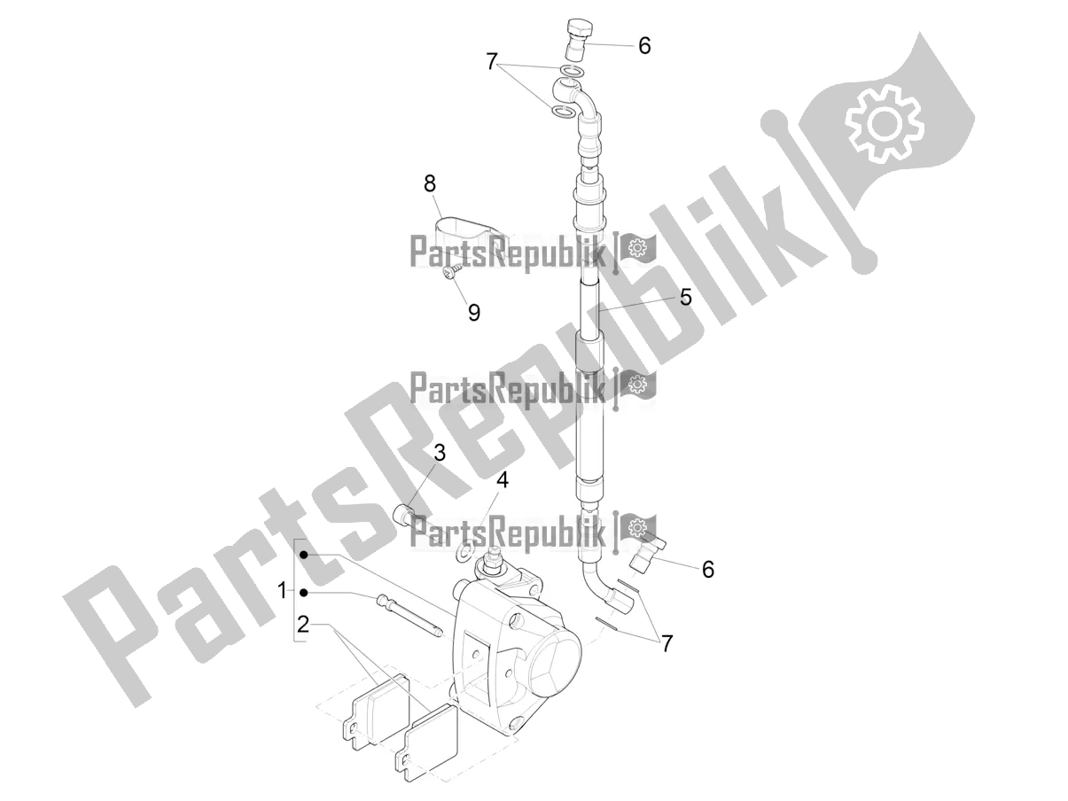 Toutes les pièces pour le Tuyaux De Freins - étriers du Piaggio ZIP 50 4T 2020