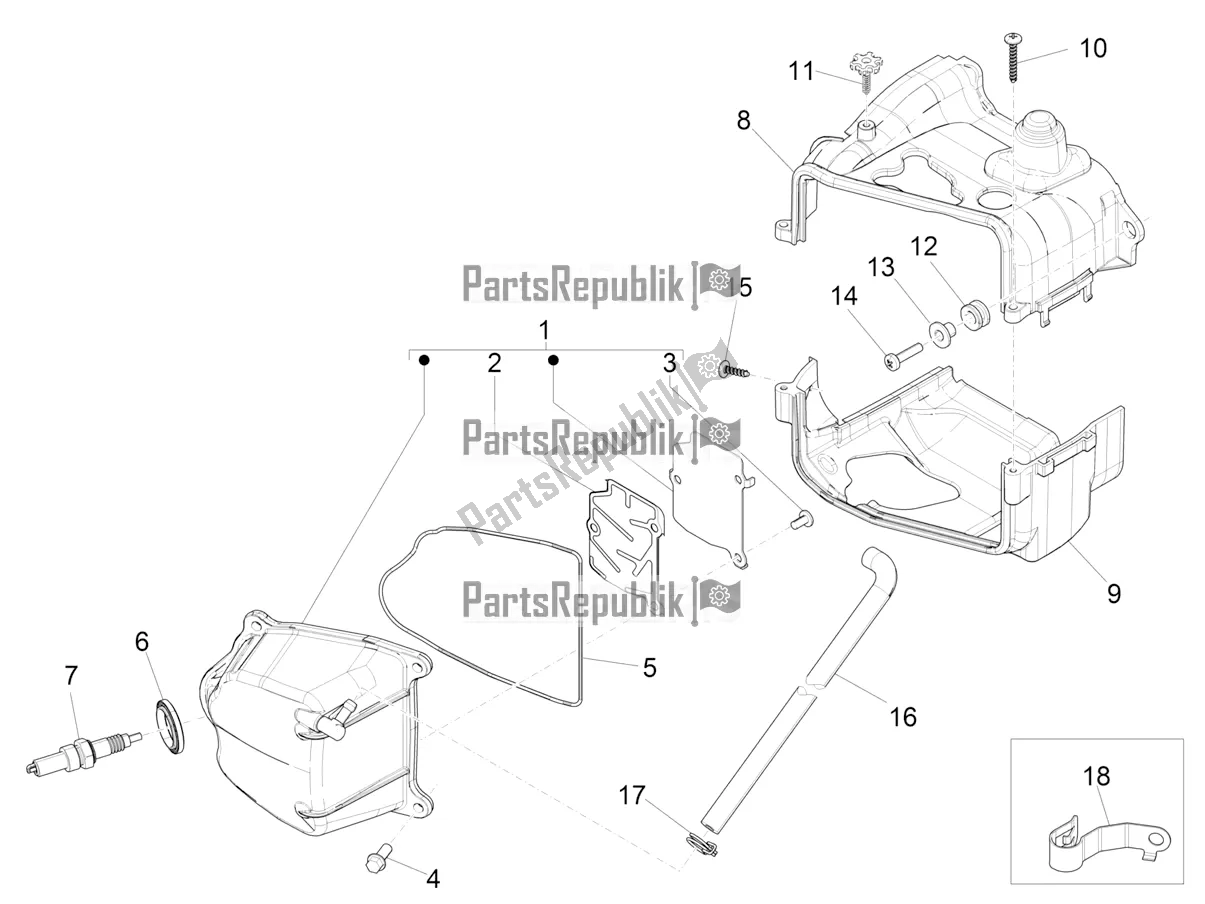 Toutes les pièces pour le Le Couvre-culasse du Piaggio ZIP 50 4T 2020