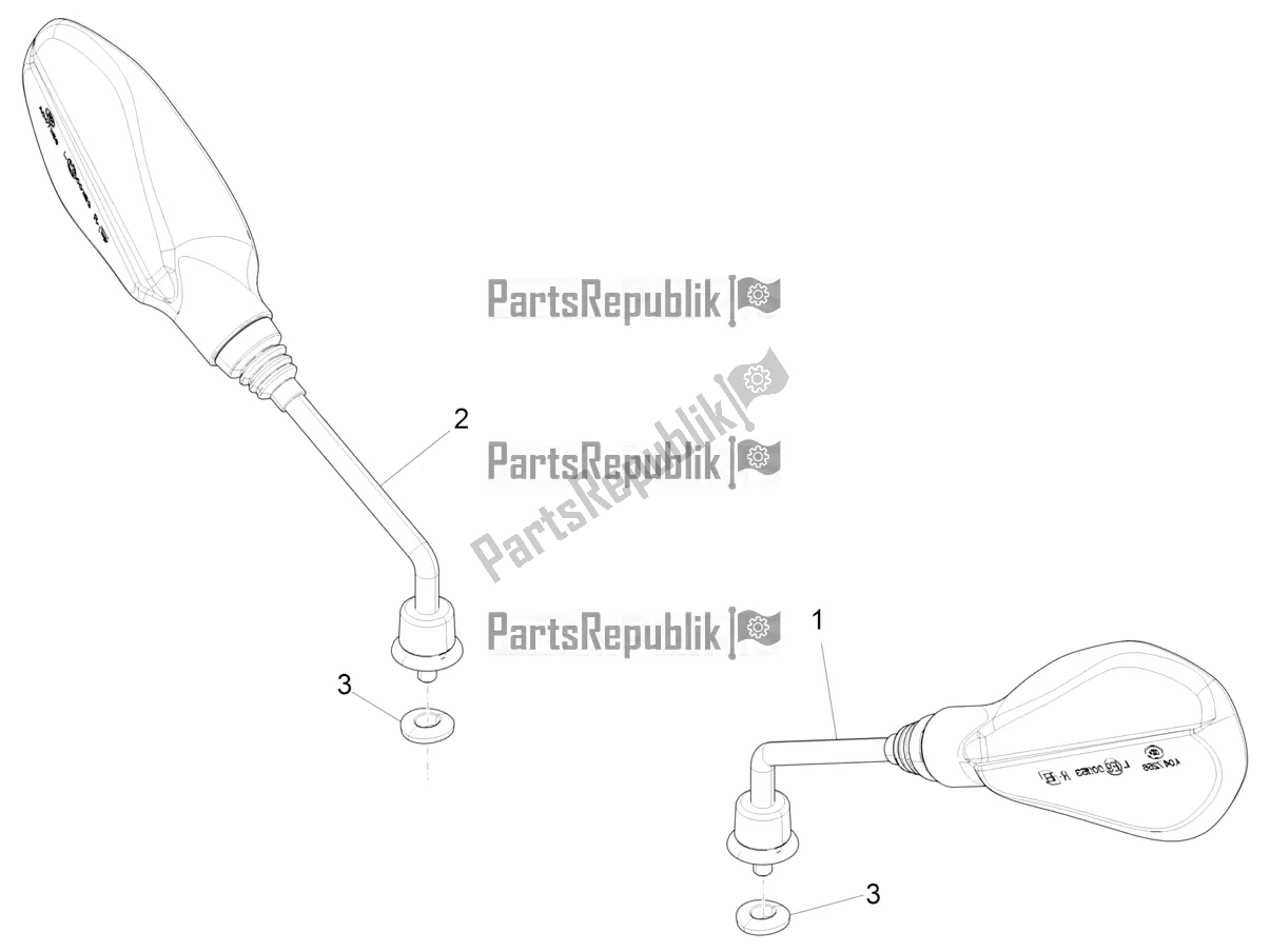 Toutes les pièces pour le Miroir (s) De Conduite du Piaggio ZIP 50 4T 2020