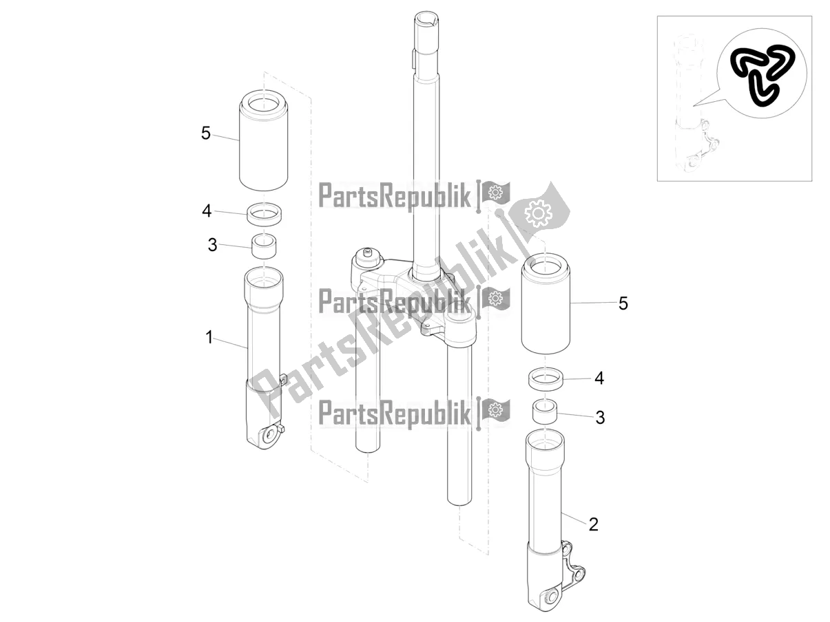 Toutes les pièces pour le Composants De La Fourche (wuxi Top) du Piaggio ZIP 50 4T 2020