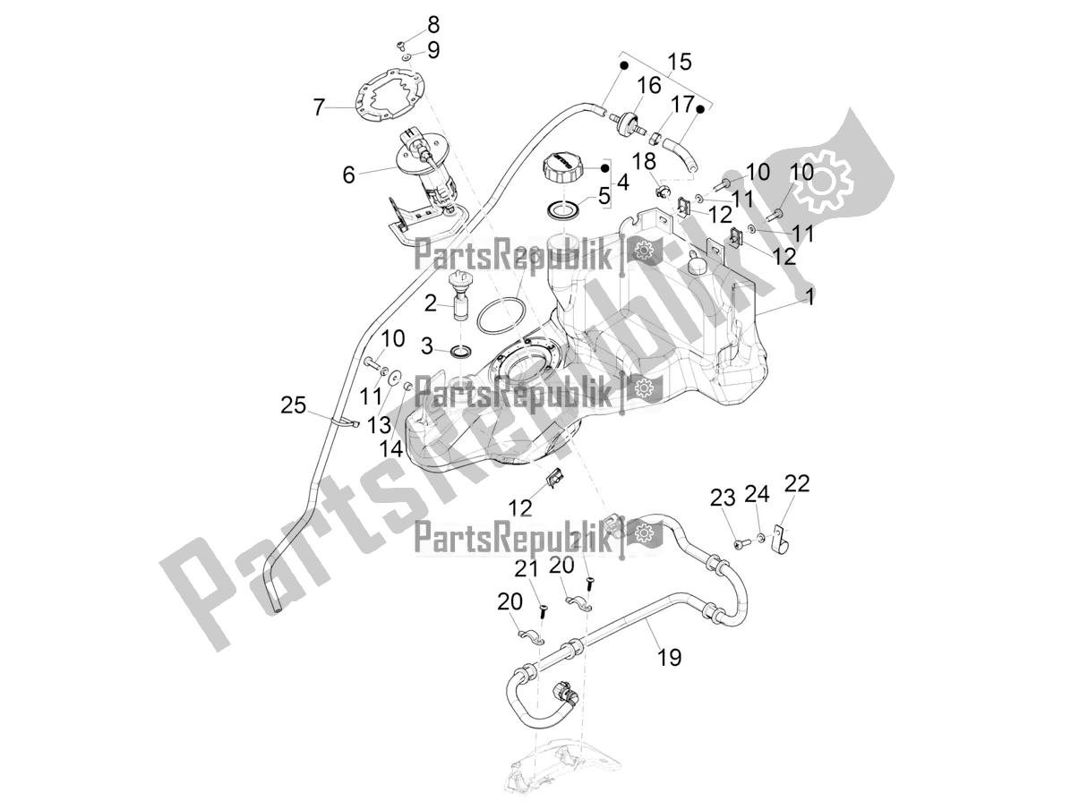 All parts for the Fuel Tank of the Piaggio ZIP 50 4T 2020
