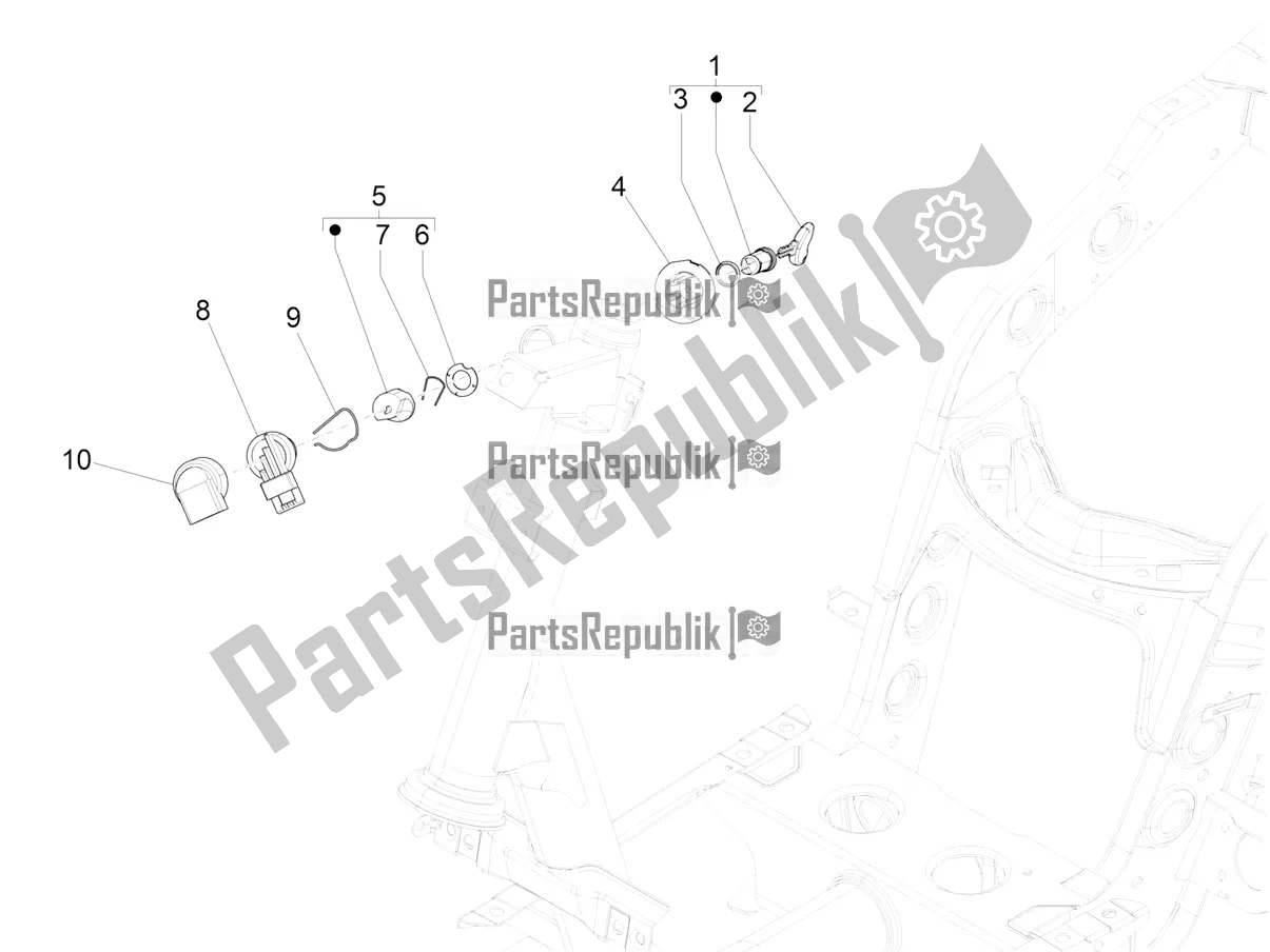 Toutes les pièces pour le Serrures du Piaggio ZIP 50 4T 2020