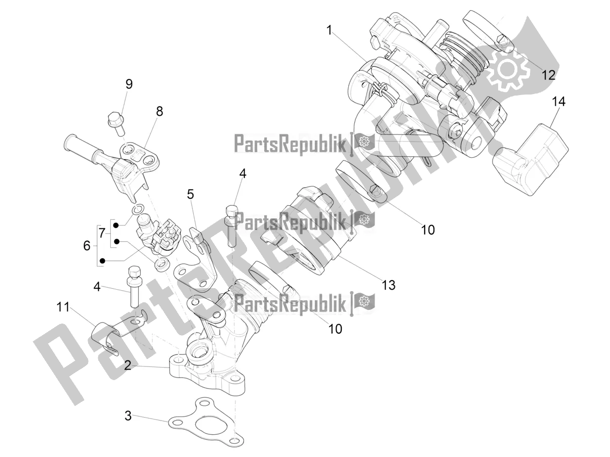 Toutes les pièces pour le Throttle Body - Injector - Induction Joint du Piaggio ZIP 50 4T 2020